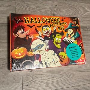 Halloween Activity Kit Kids Games Pad Colouring Story Book Factory Sealed New